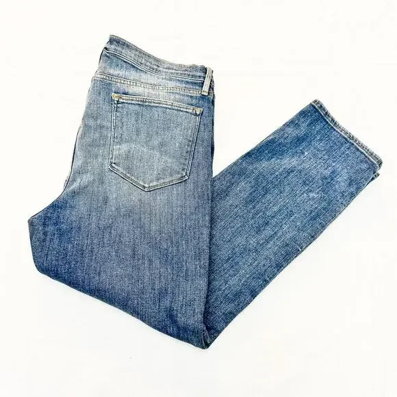 Frame Le High Straight Front Ankle Slit Denim Jeans Sandpiper LHSTFS6540 Size 33 - Picture 7 of 7